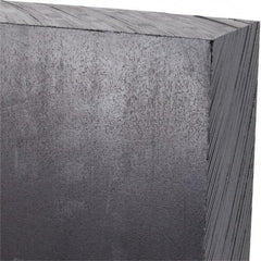 Made in USA - 1-1/2" Thick x 24" Wide x 2' Long, Polyethylene (UHMW) Sheet - Black, Antistatic Grade - Eagle Tool & Supply