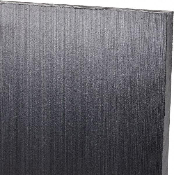 Made in USA - 1/4" Thick x 24" Wide x 3' Long, Polyethylene (UHMW) Sheet - Black, Antistatic Grade - Eagle Tool & Supply
