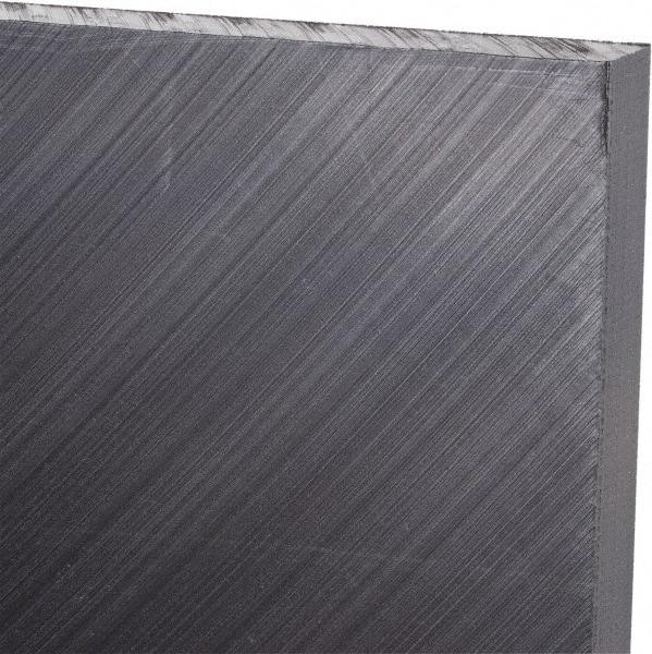 Made in USA - 3/8" Thick x 24" Wide x 3' Long, Polyethylene (UHMW) Sheet - Black, Antistatic Grade - Eagle Tool & Supply