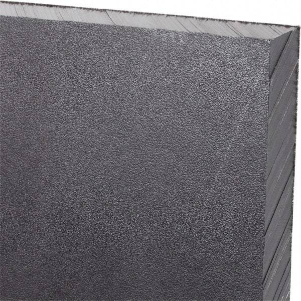 Made in USA - 1/2" Thick x 24" Wide x 3' Long, Polyethylene (UHMW) Sheet - Black, Antistatic Grade - Eagle Tool & Supply