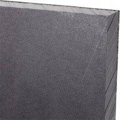 Made in USA - 1/2" Thick x 24" Wide x 3' Long, Polyethylene (UHMW) Sheet - Black, Antistatic Grade - Eagle Tool & Supply