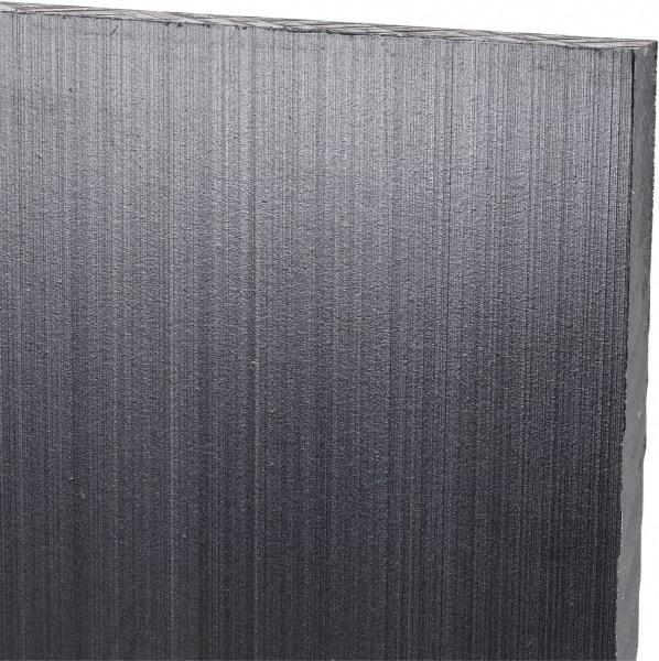 Made in USA - 1/4" Thick x 24" Wide x 4' Long, Polyethylene (UHMW) Sheet - Black, Antistatic Grade - Eagle Tool & Supply