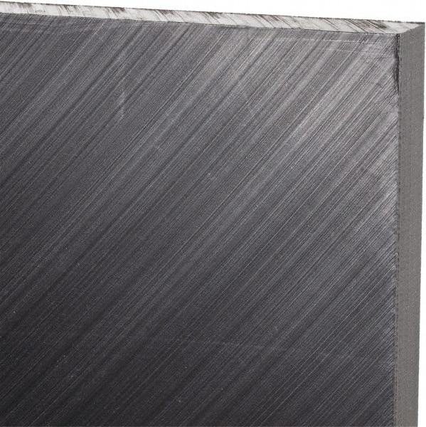 Made in USA - 1/2" Thick x 24" Wide x 4' Long, Polyethylene (UHMW) Sheet - Black, Antistatic Grade - Eagle Tool & Supply