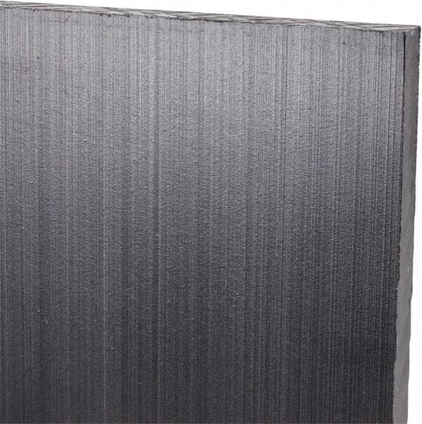 Made in USA - 1/4" Thick x 48" Wide x 5' Long, Polyethylene (UHMW) Sheet - Black, Antistatic Grade - Eagle Tool & Supply