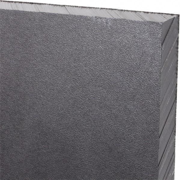 Made in USA - 1/2" Thick x 48" Wide x 5' Long, Polyethylene (UHMW) Sheet - Black, Antistatic Grade - Eagle Tool & Supply
