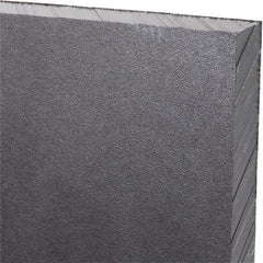 Made in USA - 1/2" Thick x 48" Wide x 5' Long, Polyethylene (UHMW) Sheet - Black, Antistatic Grade - Eagle Tool & Supply