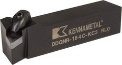 Kennametal - DDQN, Right Hand Cut, 27.5° Lead Angle, 1" Shank Height x 1" Shank Width, Negative Rake Indexable Turning Toolholder - 5" OAL, DN..43. Insert Compatibility, Series Kenclamp - Eagle Tool & Supply