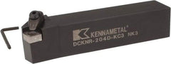 Kennametal - DCKN, Right Hand Cut, 15° Lead Angle, 1-1/4" Shank Height x 1-1/4" Shank Width, Negative Rake Indexable Turning Toolholder - 6" OAL, CN..42. Insert Compatibility, Series Kenclamp - Eagle Tool & Supply