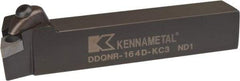 Kennametal - DDQN, Right Hand Cut, 27.5° Lead Angle, 1" Shank Height x 1" Shank Width, Negative Rake Indexable Turning Toolholder - 6" OAL, DN..43. Insert Compatibility, Series Kenclamp - Eagle Tool & Supply