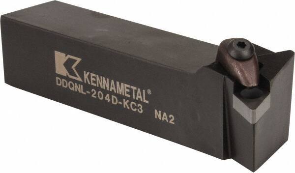 Kennametal - DDQN, Left Hand Cut, 27.5° Lead Angle, 1-1/4" Shank Height x 1-1/4" Shank Width, Negative Rake Indexable Turning Toolholder - 6" OAL, DN..43. Insert Compatibility, Series Kenclamp - Eagle Tool & Supply
