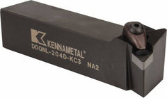 Kennametal - DDQN, Left Hand Cut, 27.5° Lead Angle, 1-1/4" Shank Height x 1-1/4" Shank Width, Negative Rake Indexable Turning Toolholder - 6" OAL, DN..43. Insert Compatibility, Series Kenclamp - Eagle Tool & Supply