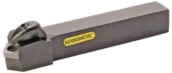 Kennametal - DCSN, Right Hand Cut, 45° Lead Angle, 25mm Shank Height x 25mm Shank Width, Negative Rake Indexable Turning Toolholder - 150mm OAL, CN..1204.. Insert Compatibility, Series Kenclamp - Eagle Tool & Supply