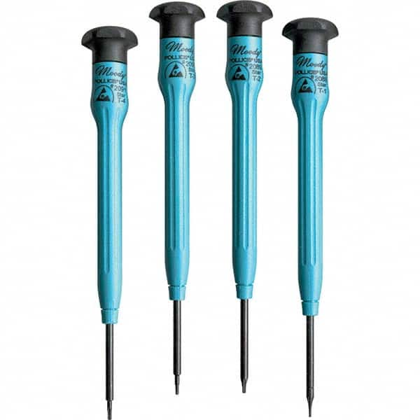 Moody Tools - Precision & Specialty Screwdrivers Type: Torx Overall Length Range: 3" - 6.9" - Eagle Tool & Supply