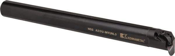 Kennametal - 43.31mm Min Bore Diam, 14" OAL, 1-1/4" Shank Diam, A-MVUN Indexable Boring Bar - VN.. Insert, Screw or Clamp Holding Method - Eagle Tool & Supply