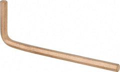 Ampco - 1/8" Hex, Long Arm, Nonsparking Hex Key - 2-7/16" OAL, Inch System of Measurement - Eagle Tool & Supply