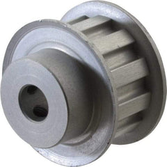 Power Drive - 11 Tooth, 3/8" Inside x 1.283" Outside Diam, Hub & Flange Timing Belt Pulley - 1/2" Belt Width, 1.313" Pitch Diam, 0.719" Face Width, Aluminum - Eagle Tool & Supply