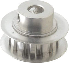 Power Drive - 13 Tooth, 1/4" Inside x 0.808" Outside Diam, Hub & Flange Timing Belt Pulley - 1/4" Belt Width, 0.828" Pitch Diam, 0.438" Face Width, Aluminum - Eagle Tool & Supply