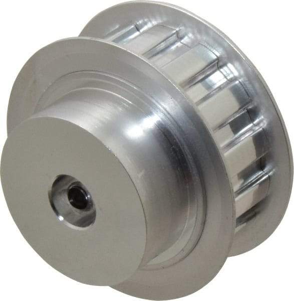 Power Drive - 14 Tooth, 3/8" Inside x 1.641" Outside Diam, Hub & Flange Timing Belt Pulley - 1/2" Belt Width, 1.671" Pitch Diam, 0.719" Face Width, Aluminum - Eagle Tool & Supply