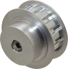 Power Drive - 14 Tooth, 3/8" Inside x 1.641" Outside Diam, Hub & Flange Timing Belt Pulley - 1/2" Belt Width, 1.671" Pitch Diam, 0.719" Face Width, Aluminum - Eagle Tool & Supply