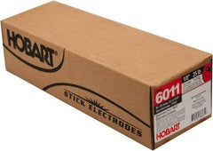 Hobart Welding Products - 14" Long, 1/8" Diam, Mild Steel Arc Welding Electrode - E6011 - Exact Industrial Supply