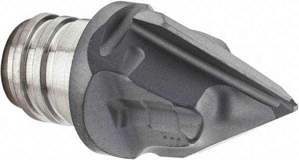 Iscar - MM HCD Grade IC908 Carbide Chamfer Milling Tip Insert - TiAlN Finish, 2 Flutes, 12mm Cutting Diam, 11mm Depth of Cut, 15.4mm Extension - Eagle Tool & Supply