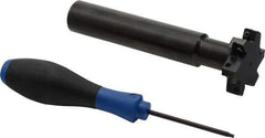 Seco - Shank Connection, 1/2" Cutting Width, 0.59" Depth of Cut, 2" Cutter Diam, 3 Tooth Indexable Slotting Cutter - 1" Shank Diam, R335.18 Toolholder, LNK.. 08.. Insert, Right Hand Cutting Direction - Eagle Tool & Supply