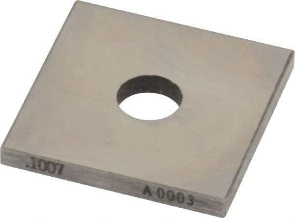 Value Collection - 0.1007" Square Steel Gage Block - Accuracy Grade 0, Includes NIST Traceability Certification - Eagle Tool & Supply