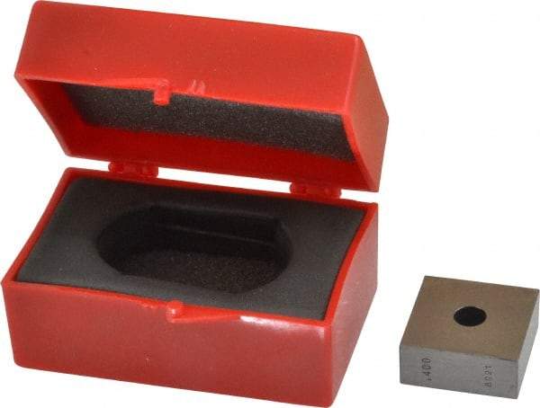 Value Collection - 0.4" Square Steel Gage Block - Accuracy Grade 0, Includes NIST Traceability Certification - Eagle Tool & Supply