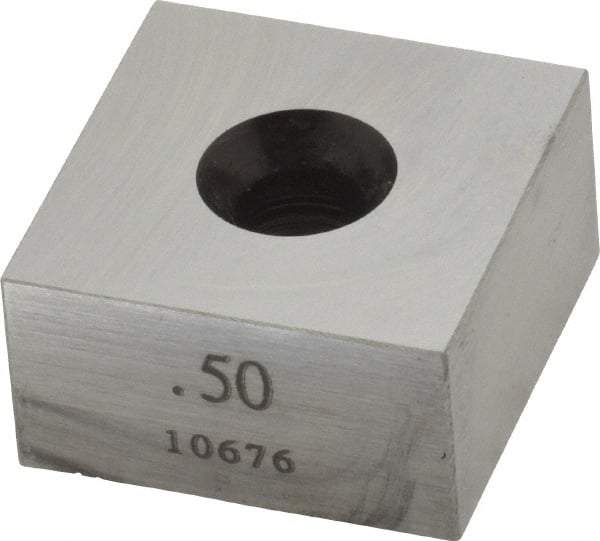 Value Collection - 0.5" Square Steel Gage Block - Accuracy Grade 0, Includes NIST Traceability Certification - Eagle Tool & Supply