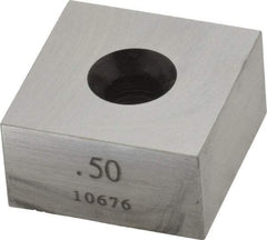 Value Collection - 0.5" Square Steel Gage Block - Accuracy Grade 0, Includes NIST Traceability Certification - Eagle Tool & Supply