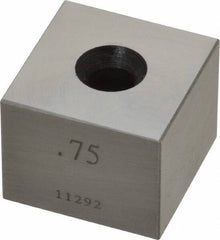 Value Collection - 0.75" Square Steel Gage Block - Accuracy Grade 0, Includes NIST Traceability Certification - Eagle Tool & Supply