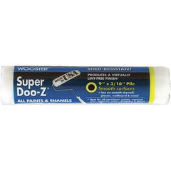 Wooster Brush - 3/16" Nap, 9" Wide Paint Roller Cover - Smooth Texture, Woven - Eagle Tool & Supply