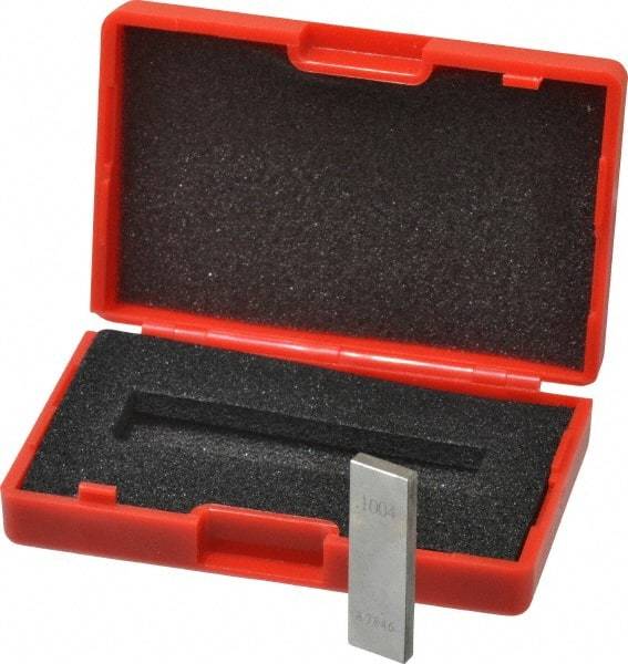 Value Collection - 0.1004" Rectangular Steel Gage Block - Accuracy Grade 0, Includes NIST Traceability Certification - Eagle Tool & Supply