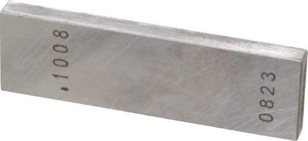 Value Collection - 0.1008" Rectangular Steel Gage Block - Accuracy Grade 0, Includes NIST Traceability Certification - Eagle Tool & Supply