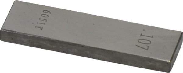 Value Collection - 0.107" Rectangular Steel Gage Block - Accuracy Grade 0, Includes NIST Traceability Certification - Eagle Tool & Supply