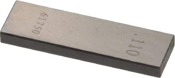 Value Collection - 0.11" Rectangular Steel Gage Block - Accuracy Grade 0, Includes NIST Traceability Certification - Eagle Tool & Supply