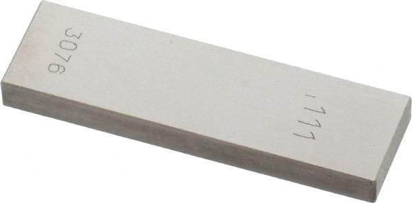 Value Collection - 0.111" Rectangular Steel Gage Block - Accuracy Grade 0, Includes NIST Traceability Certification - Eagle Tool & Supply