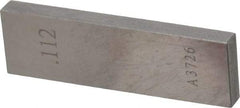 Value Collection - 0.112" Rectangular Steel Gage Block - Accuracy Grade 0, Includes NIST Traceability Certification - Eagle Tool & Supply