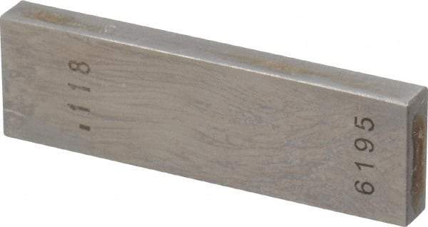 Value Collection - 0.118" Rectangular Steel Gage Block - Accuracy Grade 0, Includes NIST Traceability Certification - Eagle Tool & Supply