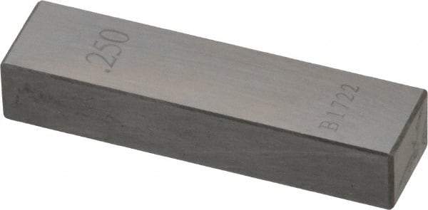 Value Collection - 0.25" Rectangular Steel Gage Block - Accuracy Grade 0, Includes NIST Traceability Certification - Eagle Tool & Supply