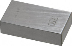 Value Collection - 0.75" Rectangular Steel Gage Block - Accuracy Grade 0, Includes NIST Traceability Certification - Eagle Tool & Supply