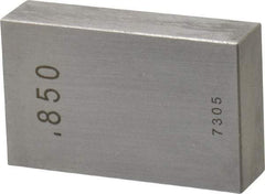 Value Collection - 0.85" Rectangular Steel Gage Block - Accuracy Grade 0, Includes NIST Traceability Certification - Eagle Tool & Supply