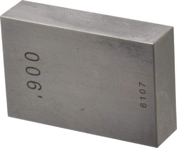 Value Collection - 0.9" Rectangular Steel Gage Block - Accuracy Grade 0, Includes NIST Traceability Certification - Eagle Tool & Supply