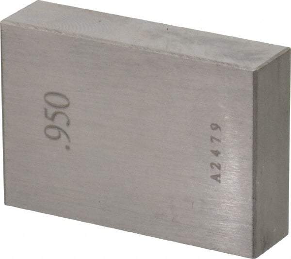 Value Collection - 0.95" Rectangular Steel Gage Block - Accuracy Grade 0, Includes NIST Traceability Certification - Eagle Tool & Supply