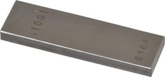Value Collection - 0.1001" Rectangular Steel Gage Block - Accuracy Grade AS-1, Includes NIST Traceability Certification - Eagle Tool & Supply