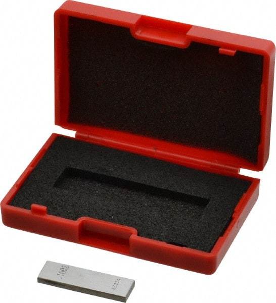 Value Collection - 0.1002" Rectangular Steel Gage Block - Accuracy Grade AS-1, Includes NIST Traceability Certification - Eagle Tool & Supply