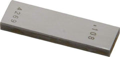 Value Collection - 0.108" Rectangular Steel Gage Block - Accuracy Grade AS-1, Includes NIST Traceability Certification - Eagle Tool & Supply