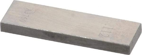 Value Collection - 0.112" Rectangular Steel Gage Block - Accuracy Grade AS-1, Includes NIST Traceability Certification - Eagle Tool & Supply