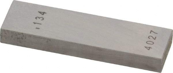 Value Collection - 0.134" Rectangular Steel Gage Block - Accuracy Grade AS-1, Includes NIST Traceability Certification - Eagle Tool & Supply