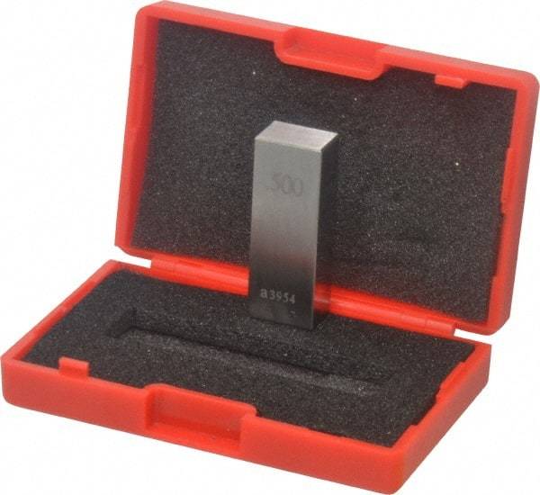 Value Collection - 0.5" Rectangular Steel Gage Block - Accuracy Grade AS-1, Includes NIST Traceability Certification - Eagle Tool & Supply